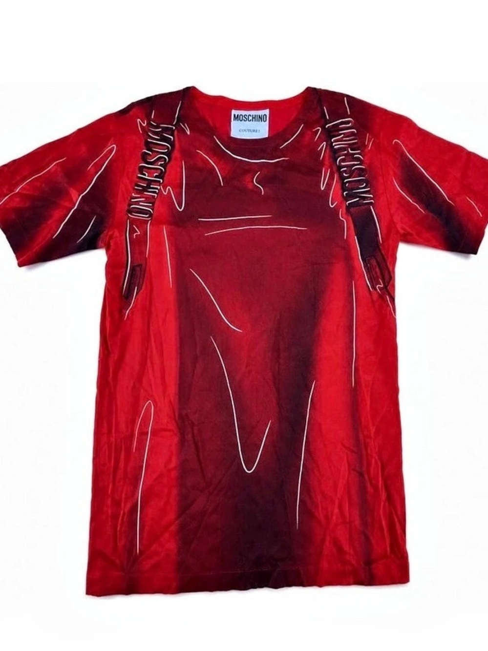 Moschino Couture trompe-l'œil marker-sketch printed T-shirt size 4